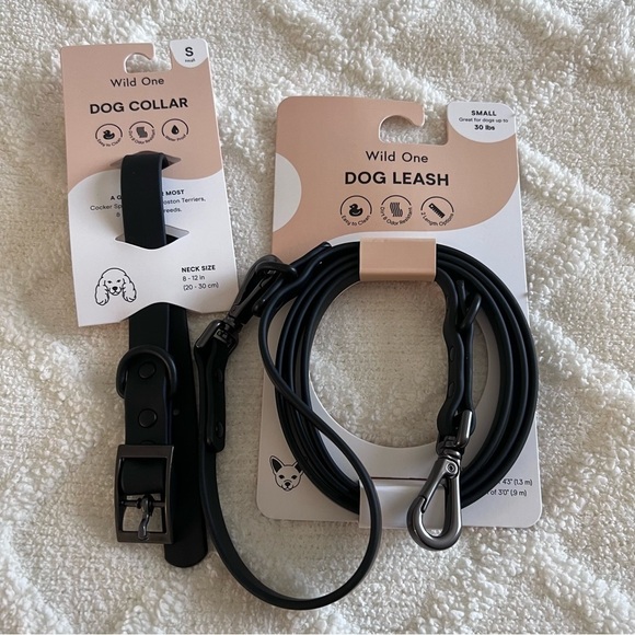 NEW Wild One leash and collar black set size small - Picture 10 of 10
